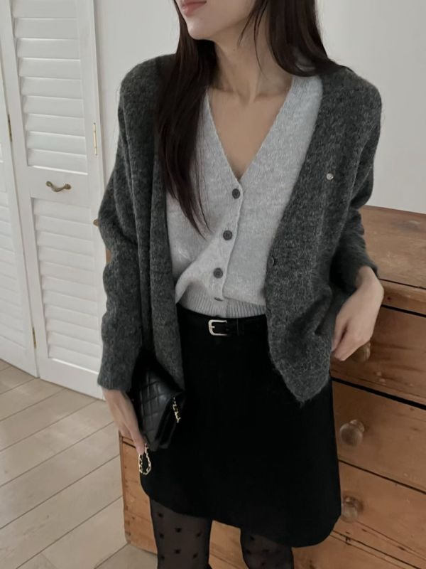 簡約設計拼色層次毛衣(2色) 