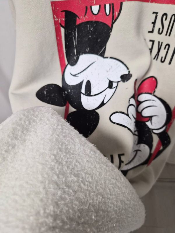 內磨毛厚磅水洗米奇踢(3色) 