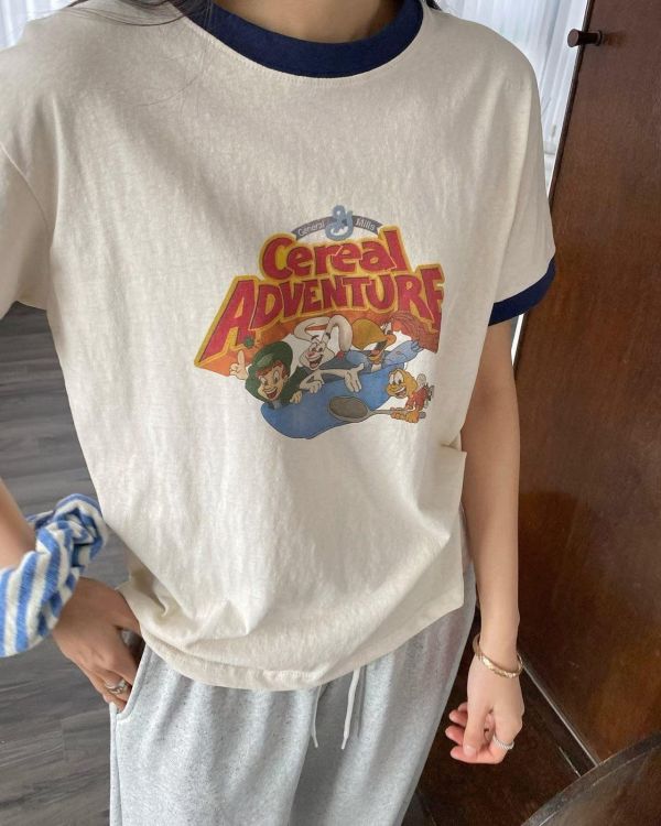 俏皮復古配色tee(4色) 