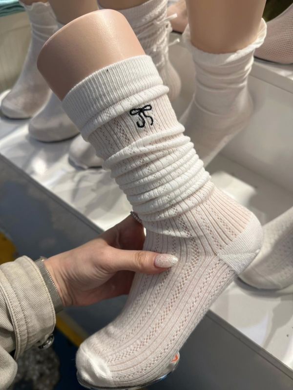 小蝴蝶結堆堆襪(2色) 