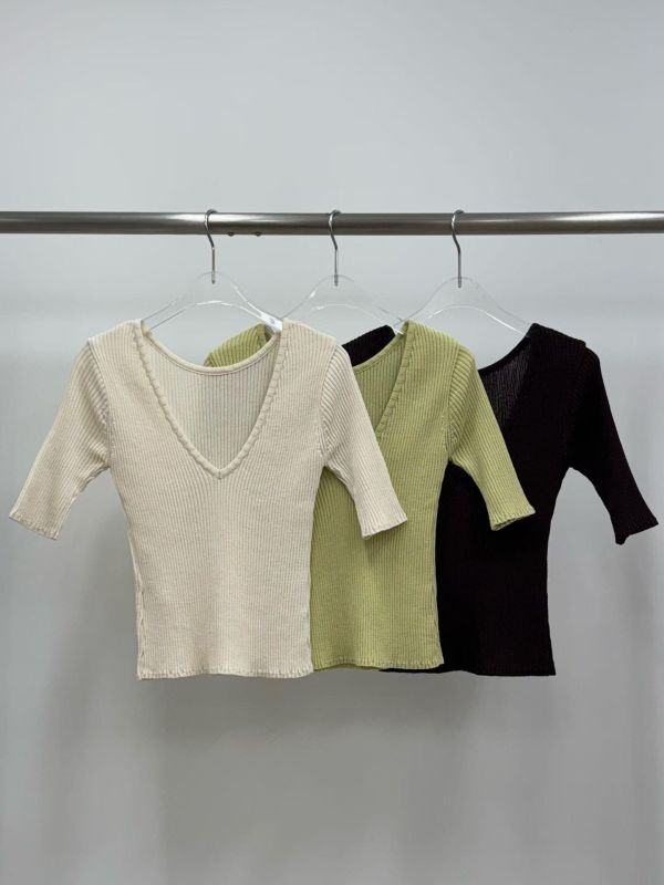 簡約不刻意的好看-雙面穿V領針織衣(3色) 
