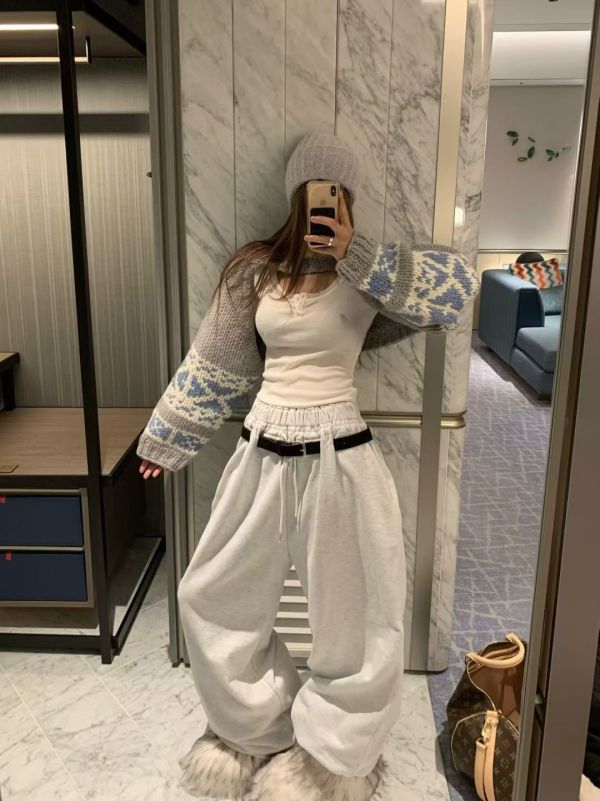 2面穿手工北歐針織羊毛衣(2色) 