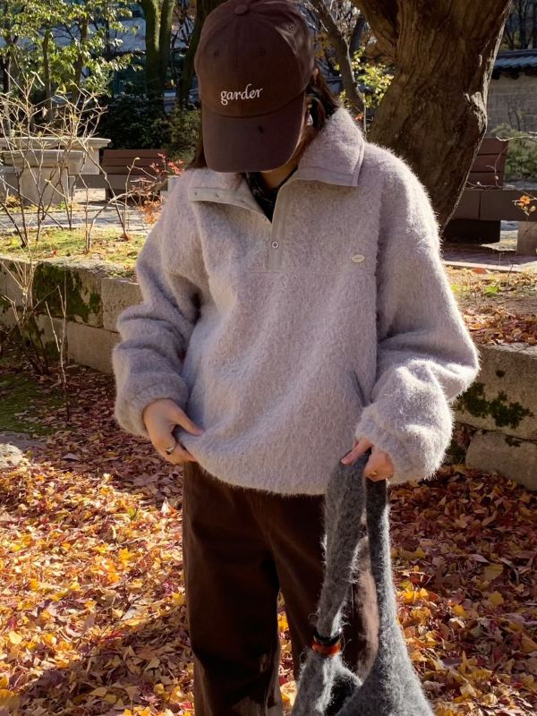 最實穿的冬季輪廓-奶油絨立領上衣(2色) 