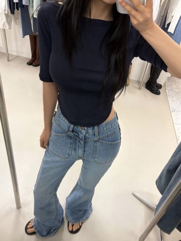 微性感小細節船領tee(3色) 