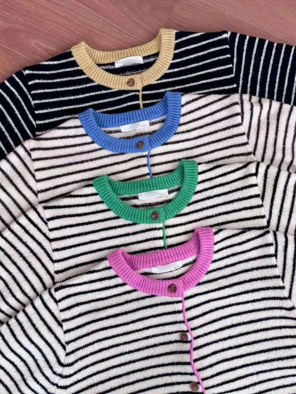 綁綁披披都好看條紋針織(4色) 