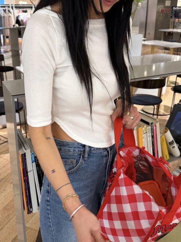 微性感小細節船領tee(3色) 