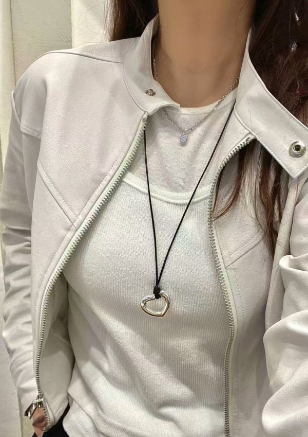 925silver簡約時髦愛心項鍊 