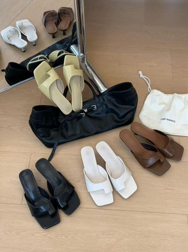 穿出乾淨又有個性-套趾低跟鞋(4色) 