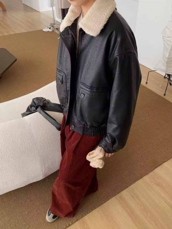 穿出冬日的俐落溫度-毛領皮外套 