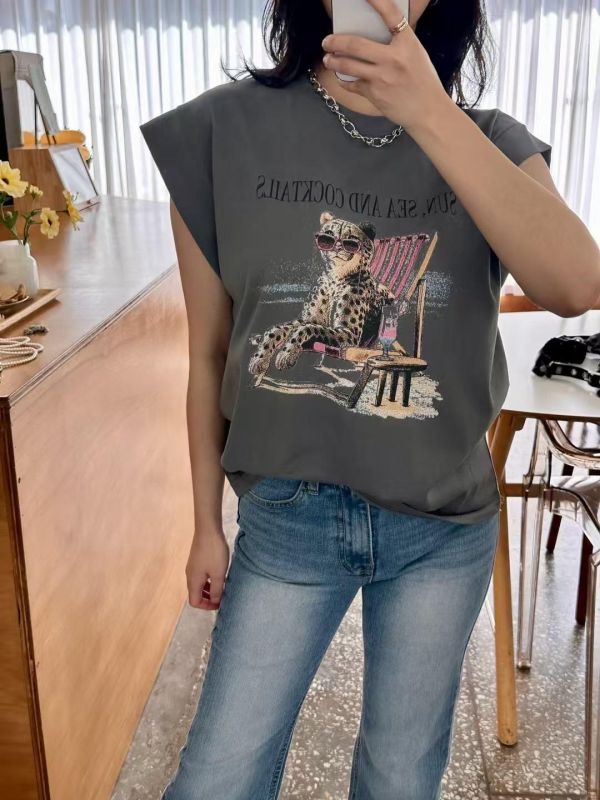 夏日微袖美式tee(3色) 