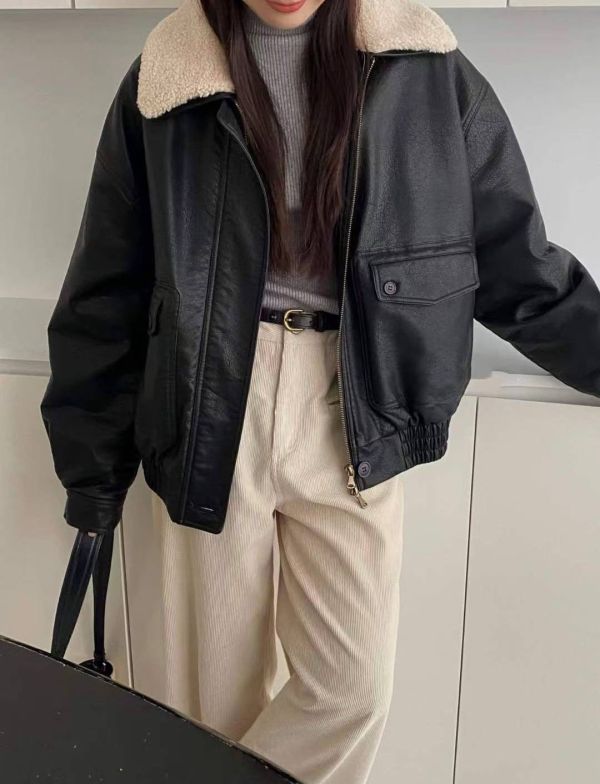 穿出冬日的俐落溫度-毛領皮外套 