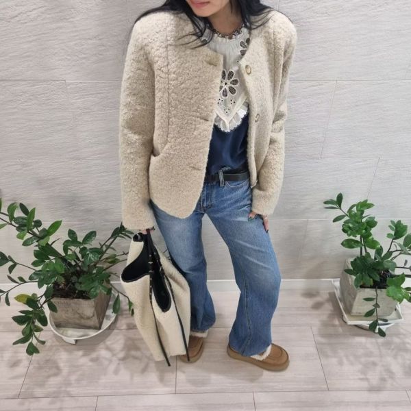 冬日的溫柔氛圍Q毛外套(領子可拆) 