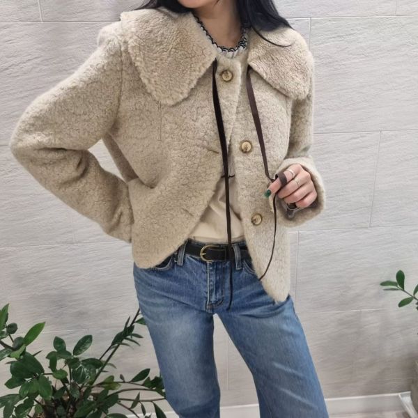 冬日的溫柔氛圍Q毛外套(領子可拆) 