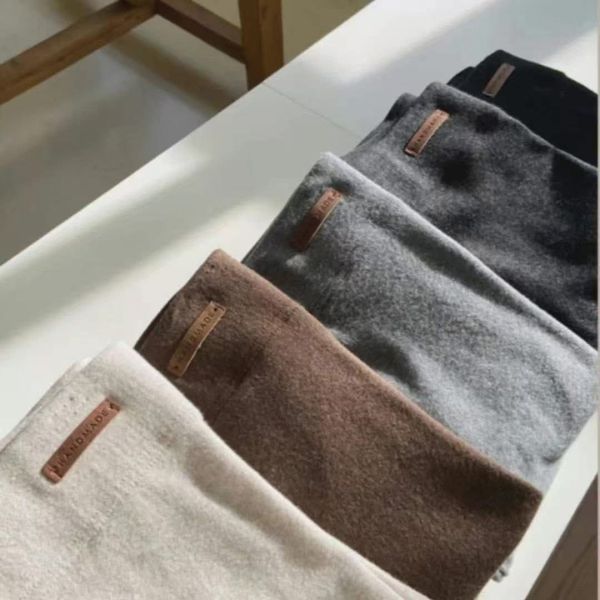 小皮標絨面內搭褲(5色/2尺寸) 