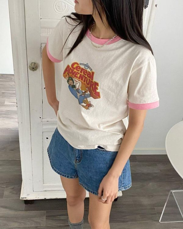 俏皮復古配色tee(4色) 