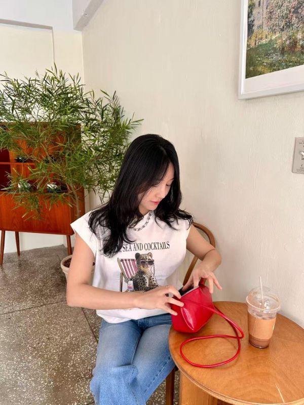 夏日微袖美式tee(3色) 