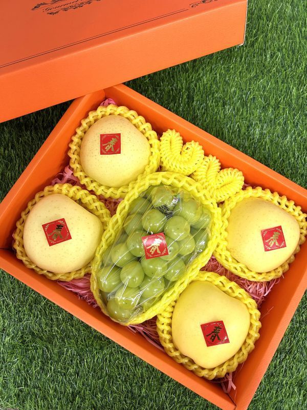 <禮盒專區>葡萄蘋果組(信濃金) 