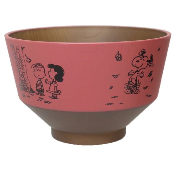 mc.史努比仿木紋漆器湯碗 