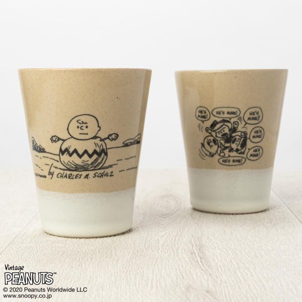 Mashico x Peanuts 史努比70年代益子燒茶杯【70週年】(兩款) 