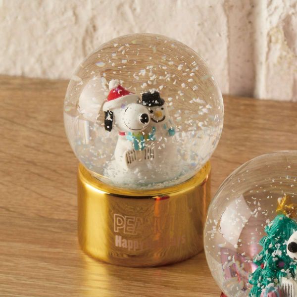 PEANUTS 史努比聖誕雪花水晶球 