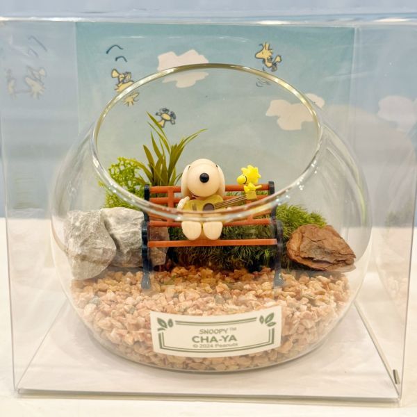 Snoopy茶屋 史努比玻璃造景擺設 