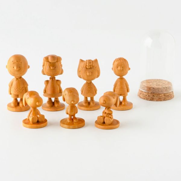 Snoopy茶屋 史努比&朋友們木製雕刻擺設 