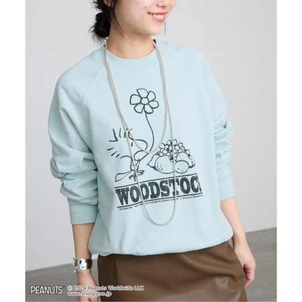 SLOBE IENA X SNOOPY 聯名大學T (糊塗塌客 淺綠) 