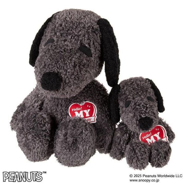 Hello! MY Snoopy 黑灰色療癒絨毛玩偶 