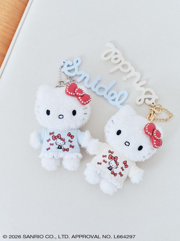 SNIDEL x Sanrio Hello Kitty 蕾絲服裝玩偶吊飾附logo 