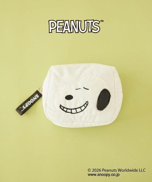 DOUX ARCHIVES × PEANUTS 30週年限定 大臉刺繡收納化妝包 