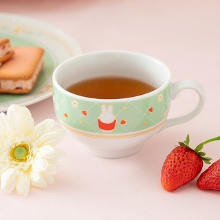 Flower miffy 米菲草莓派對燙金陶瓷茶杯 