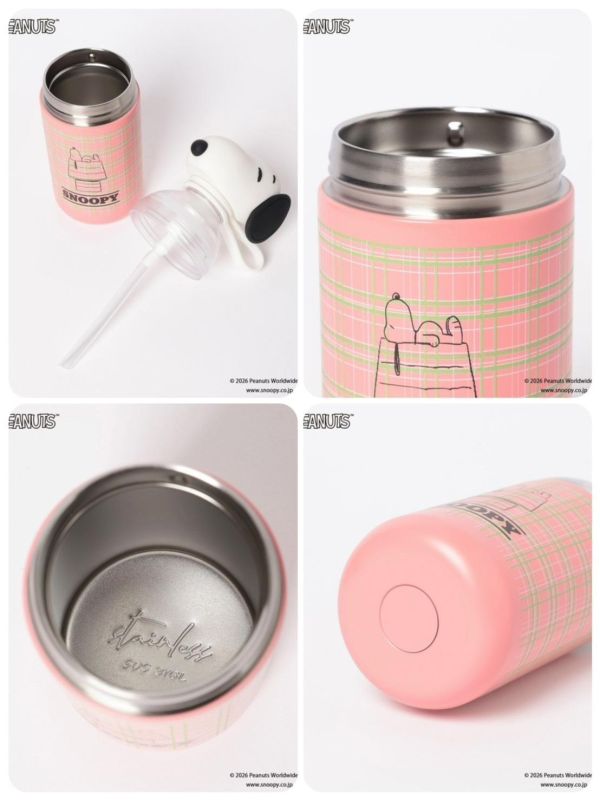 SNOOPY × LOWRYS FARM 聯名 立體史努比保冷吸管瓶 