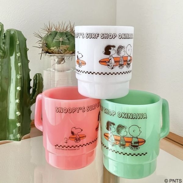 Snoopy’s Surf Shop 沖繩限定 塑膠水杯 
