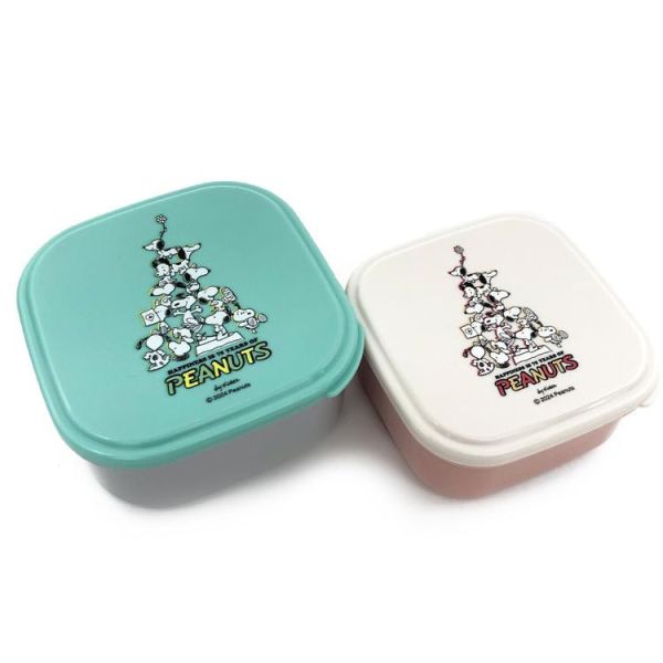 Peanuts復古史努比堆疊保鮮盒兩入組 