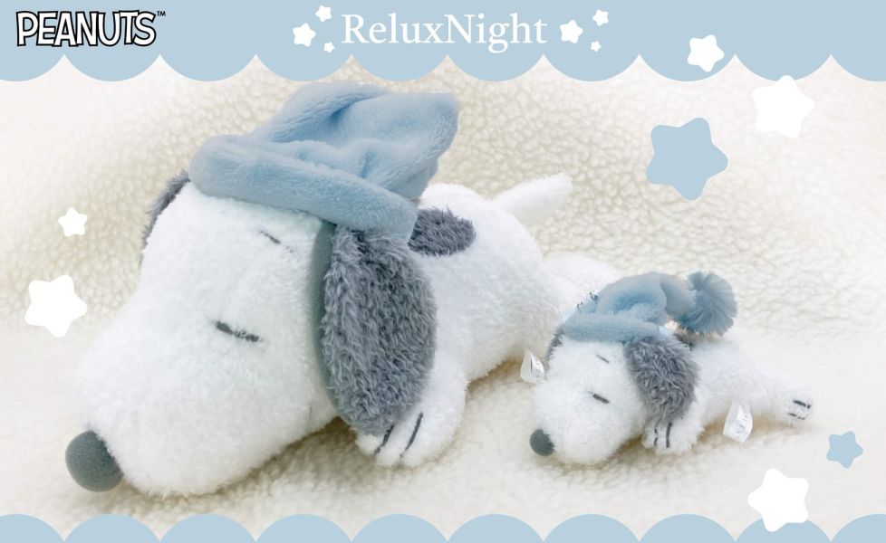 史努比睡帽灰耳趴著毛絨玩偶/吊飾 