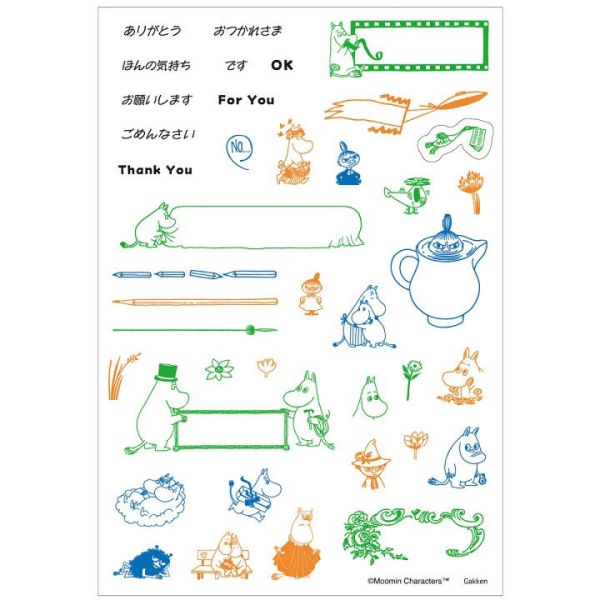 Moomin 透明矽膠印章DIY貼紙 