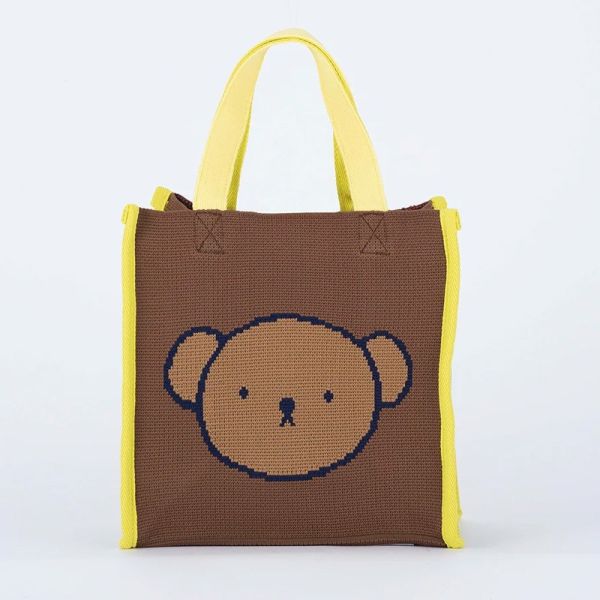 米菲Boris 復古雙面圖案針織提袋 