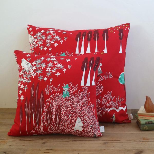 QUATER REPORT X Moomin 北歐時尚日製印花抱枕套 