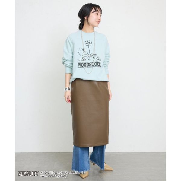 SLOBE IENA X SNOOPY 聯名大學T (糊塗塌客 淺綠) 