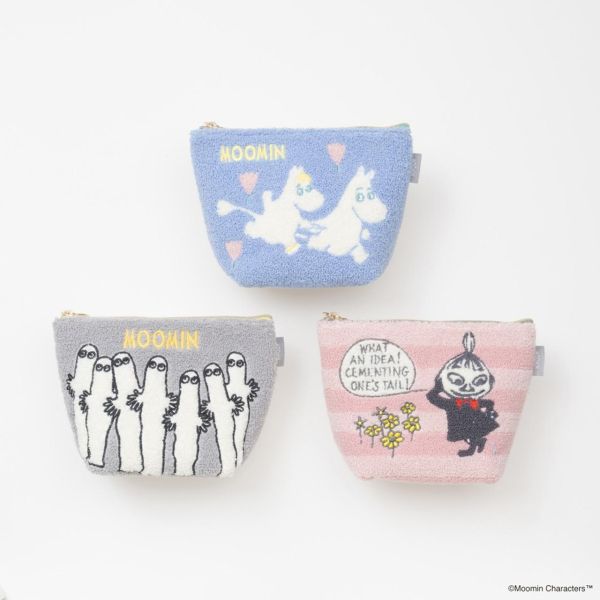 fab 嚕嚕米/溜溜單面刺繡毛絨舟型收納包 