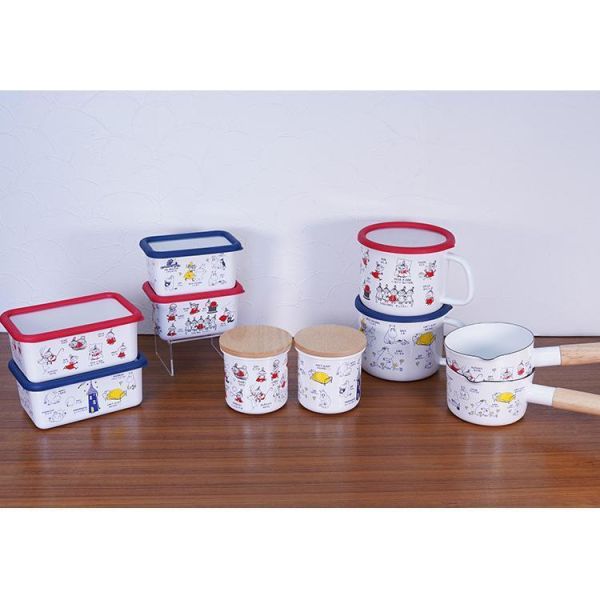 FUJIHORO × MOOMIN 小不點 琺瑯木蓋罐（9cm） 