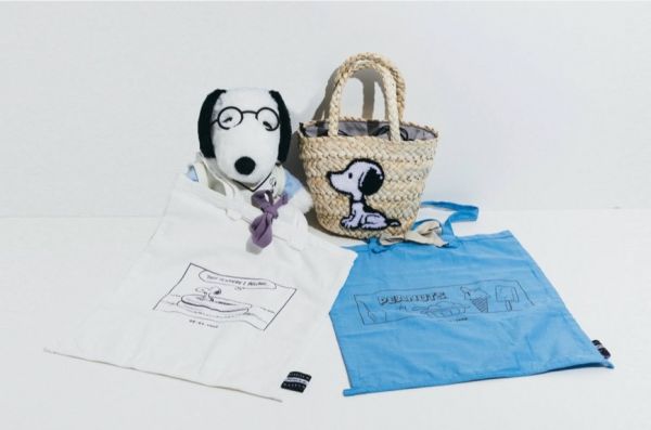 Museum 復古史努比毛絨刺繡草編手提包 