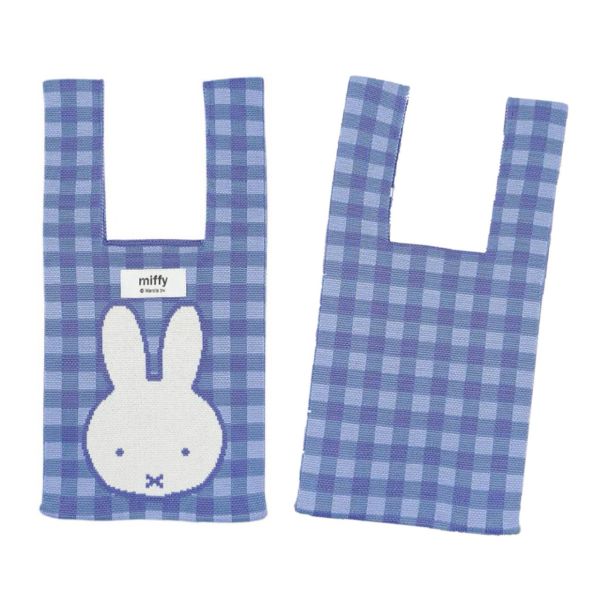 MC.米菲格紋&草莓針織手提袋 