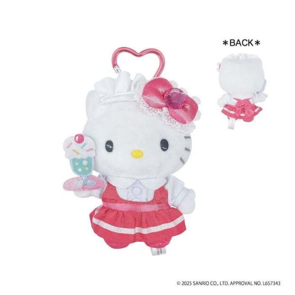 Hello Kitty 華麗風格禮服登山扣吊飾 
