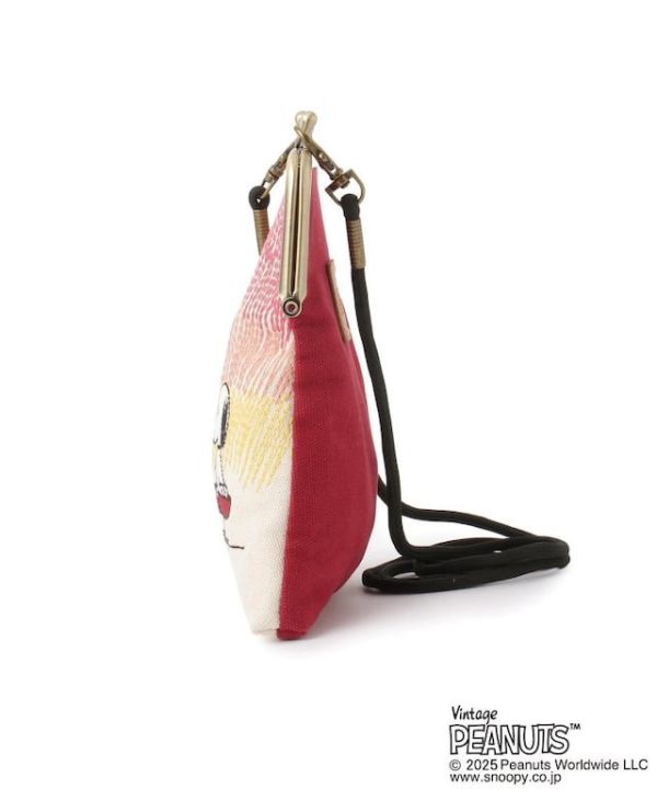SNOOPY 復古織紋口金斜背小包 