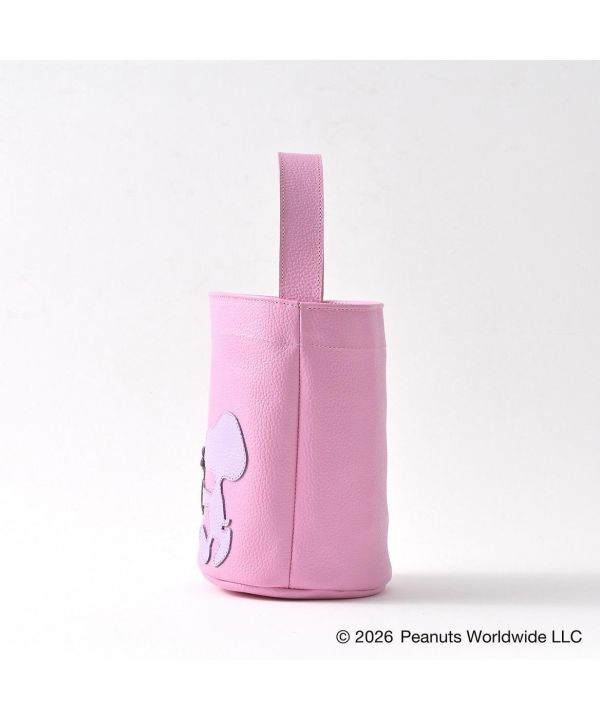 Kotty X SNOOPY in GINZA 展覽限定 牛皮手工手提圓筒包 