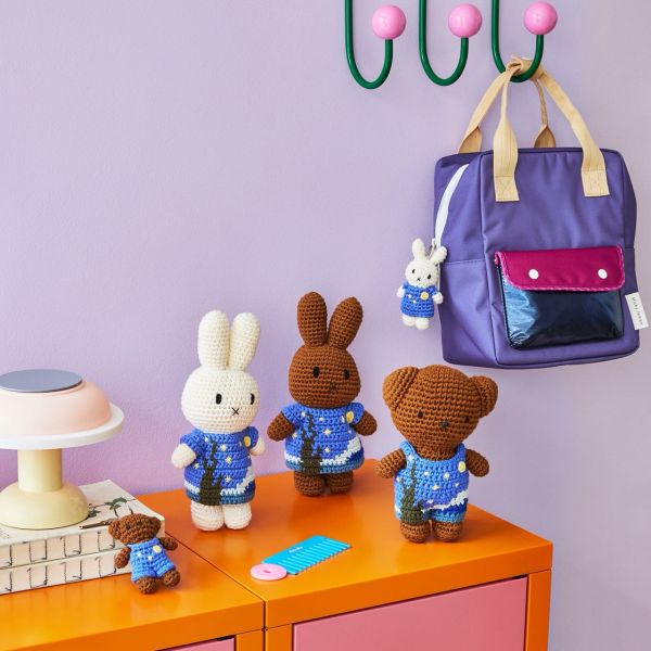 MIFFY x MoMA 編織玩偶吊飾 星夜款 