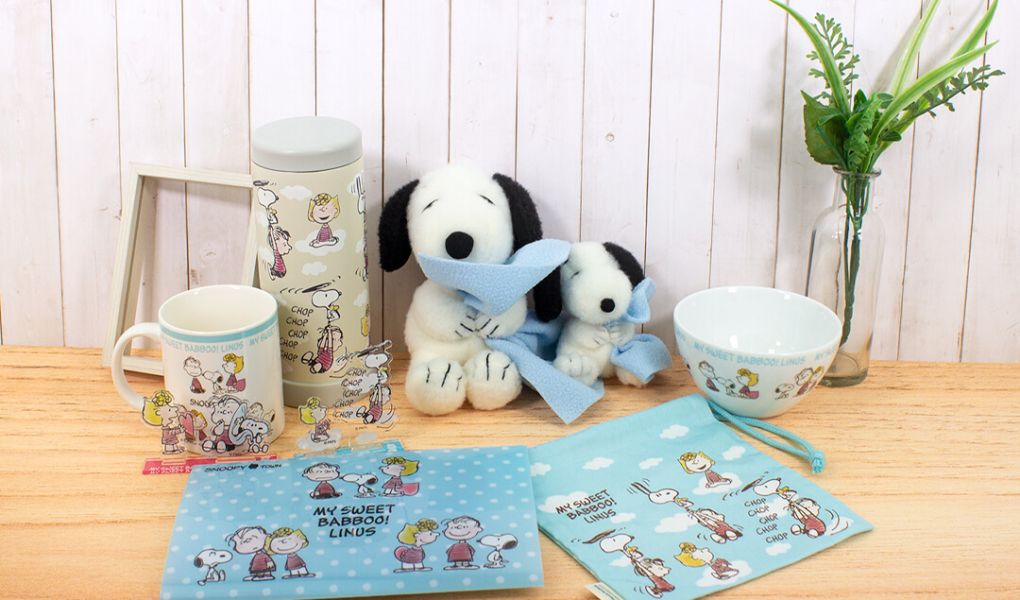 Snoopy 史努比拿藍毛毯玩偶 