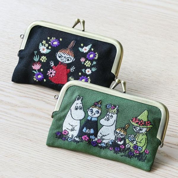 MOOMIN 迷你刺繡口金長夾 