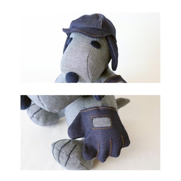 EDWINxSnoopy 棒球裝牛仔布玩偶S 